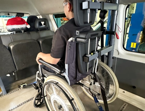 Headrest to improve the safety of wheelchair occupants